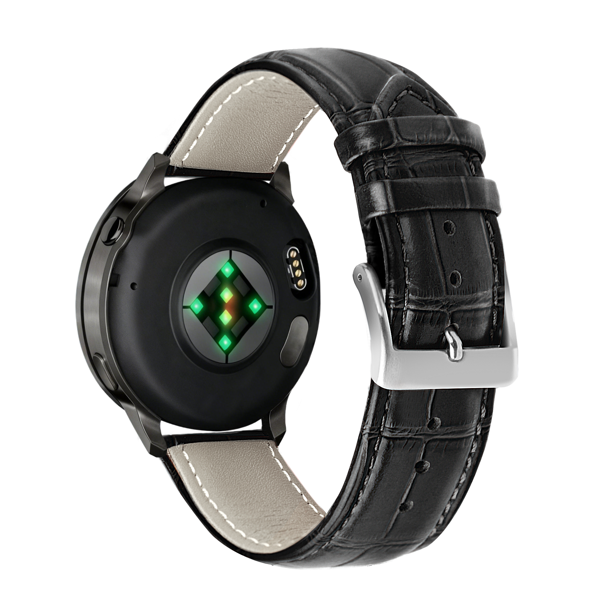 Bandz Garmin D2 Air X15 Leren crocodile grain band (zwart)