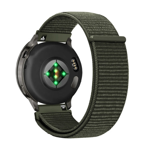 Bandz Garmin 18mm nylon loop band (donkergroen)