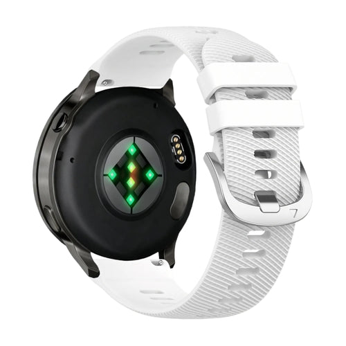Bandz Garmin Forerunner 255s siliconen band 'Deluxe' (wit)