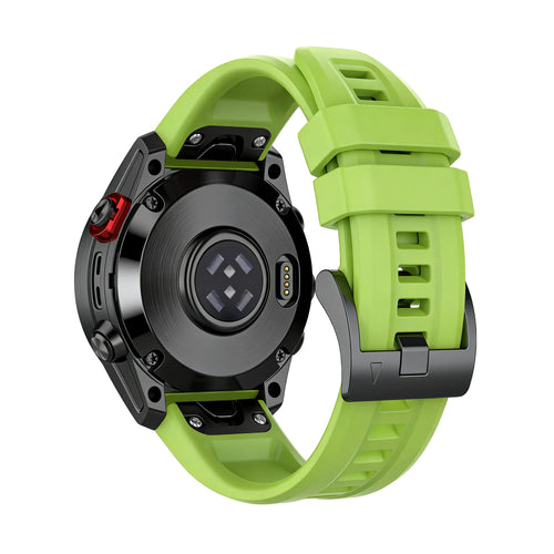 Bandz Garmin Fenix 7x Silicone Strap 'Classic' (Light Green)