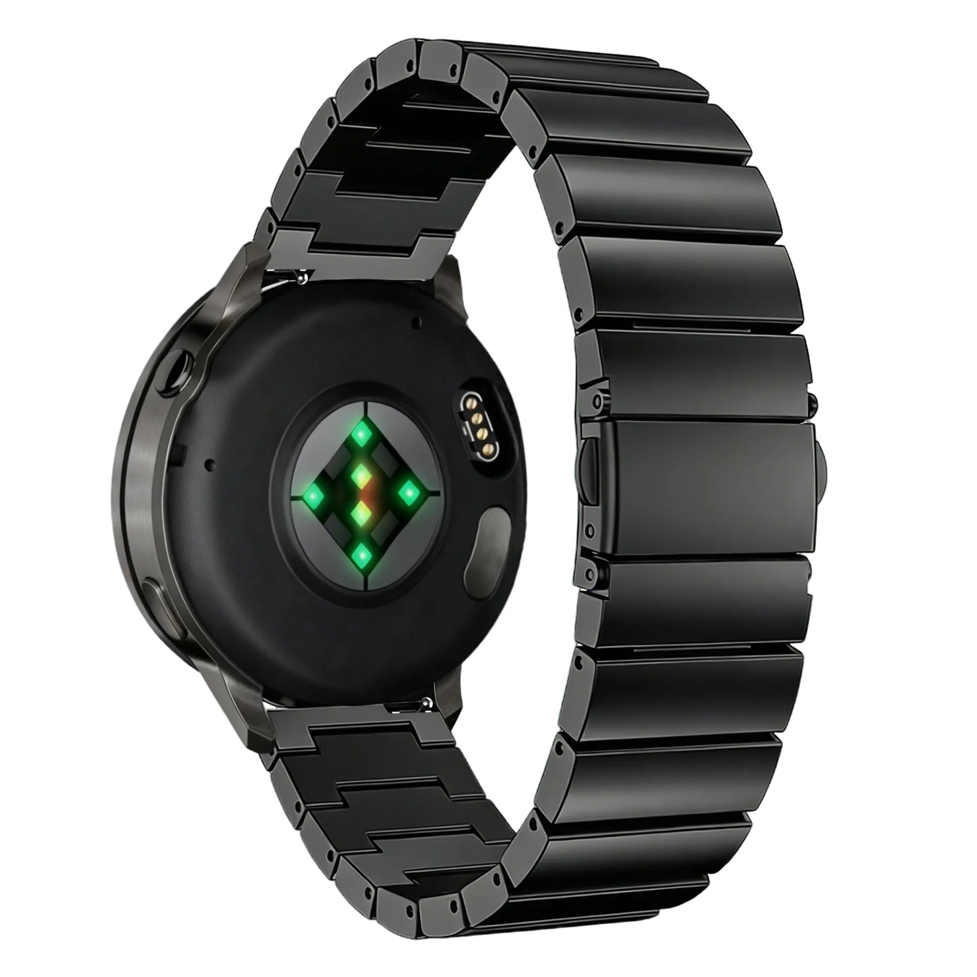 Bandz Garmin Forerunner 570 - 47mm Steel Strap 'One Bead' (Black)