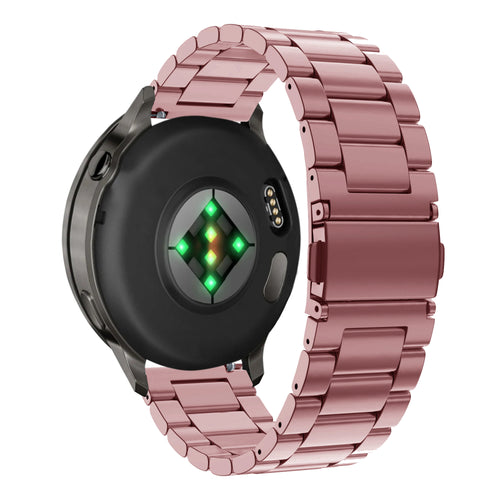 Bandz Garmin Vivoactive 4s stalen band 'Classic' (roze)