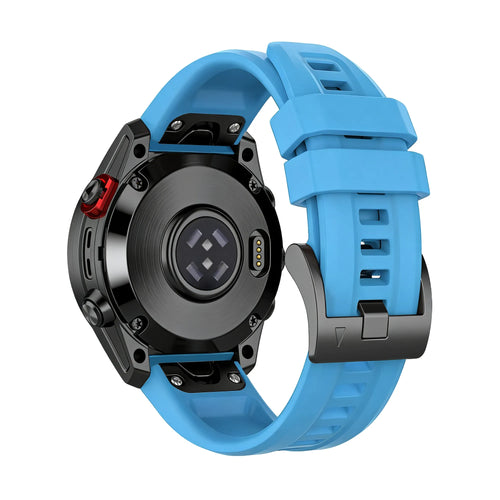 Bandz Garmin Tactix 8 - 51mm siliconen band 'Classic' (sky blue)
