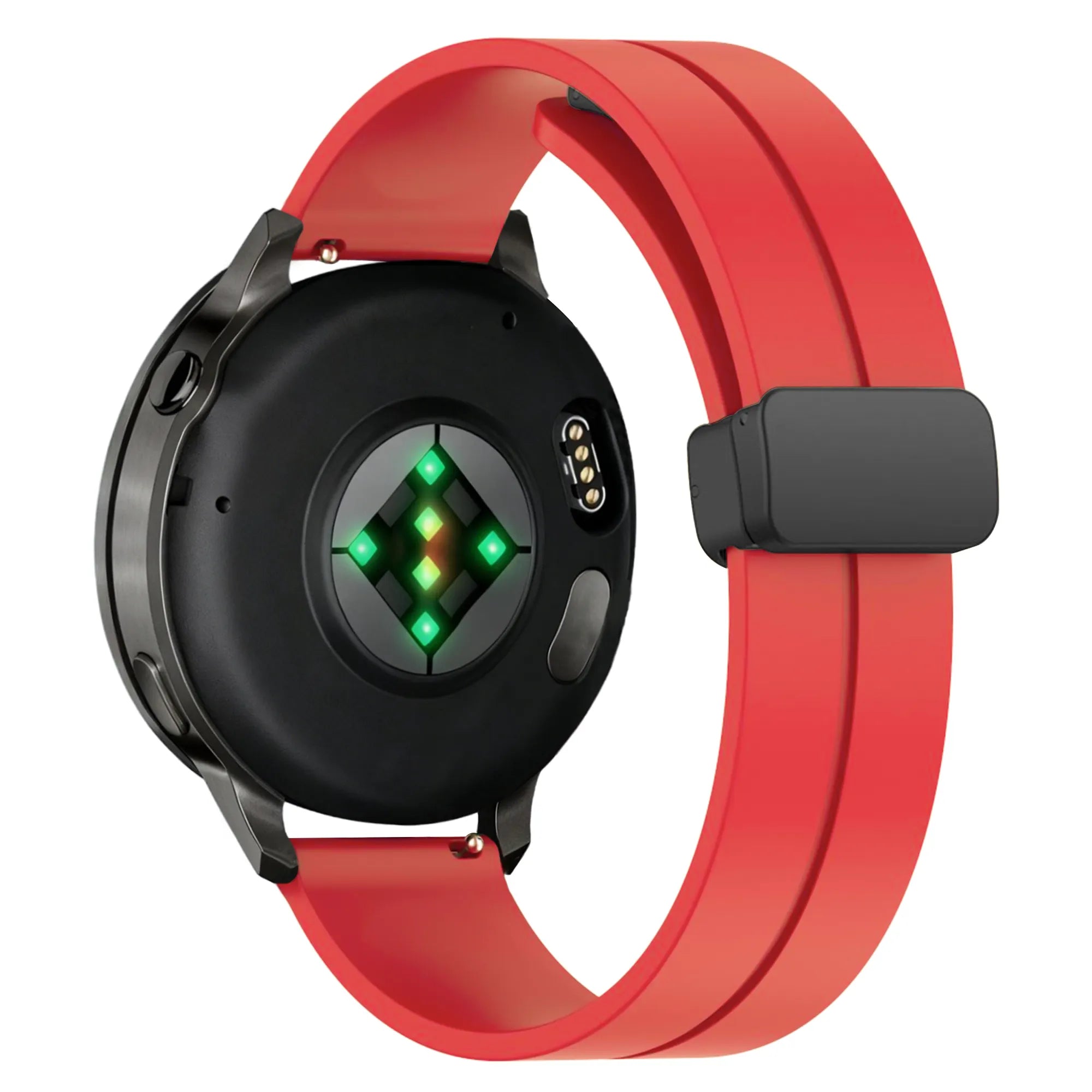 Bandz Garmin Forerunner 265 siliconen band met D-buckle (rood)