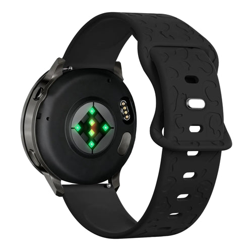Bandz Garmin Vivomove Style Silicone Strap 'Leopard' (Black)