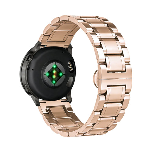 Bandz Garmin Venu stalen schakel band 'Deluxe' (roségoud)