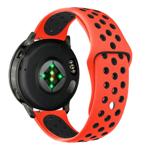 Bandz Garmin Venu 3 sport band 'Deluxe' (rood/zwart)