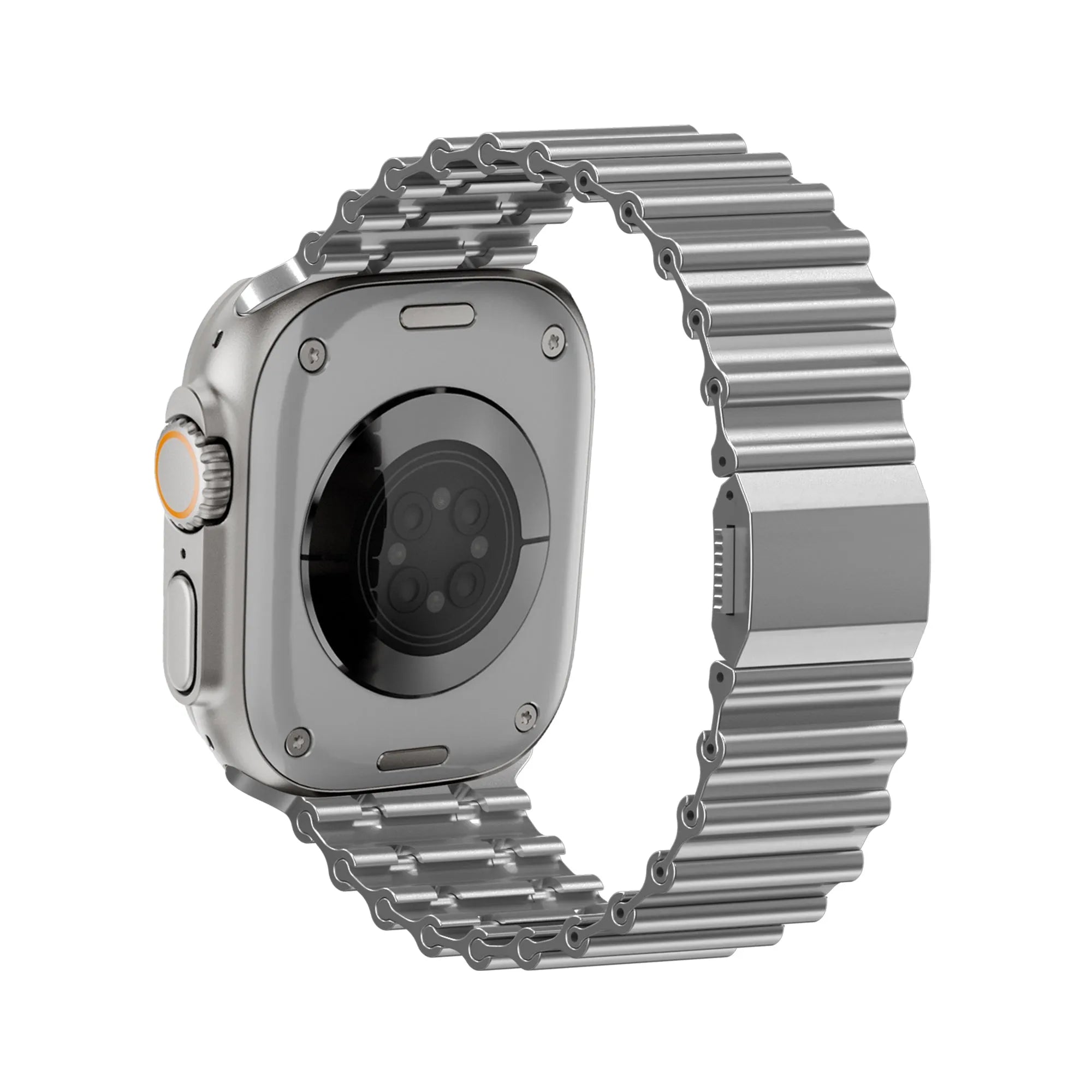 Bandz Apple Watch premium stalen band 'Ocean' (titanium)