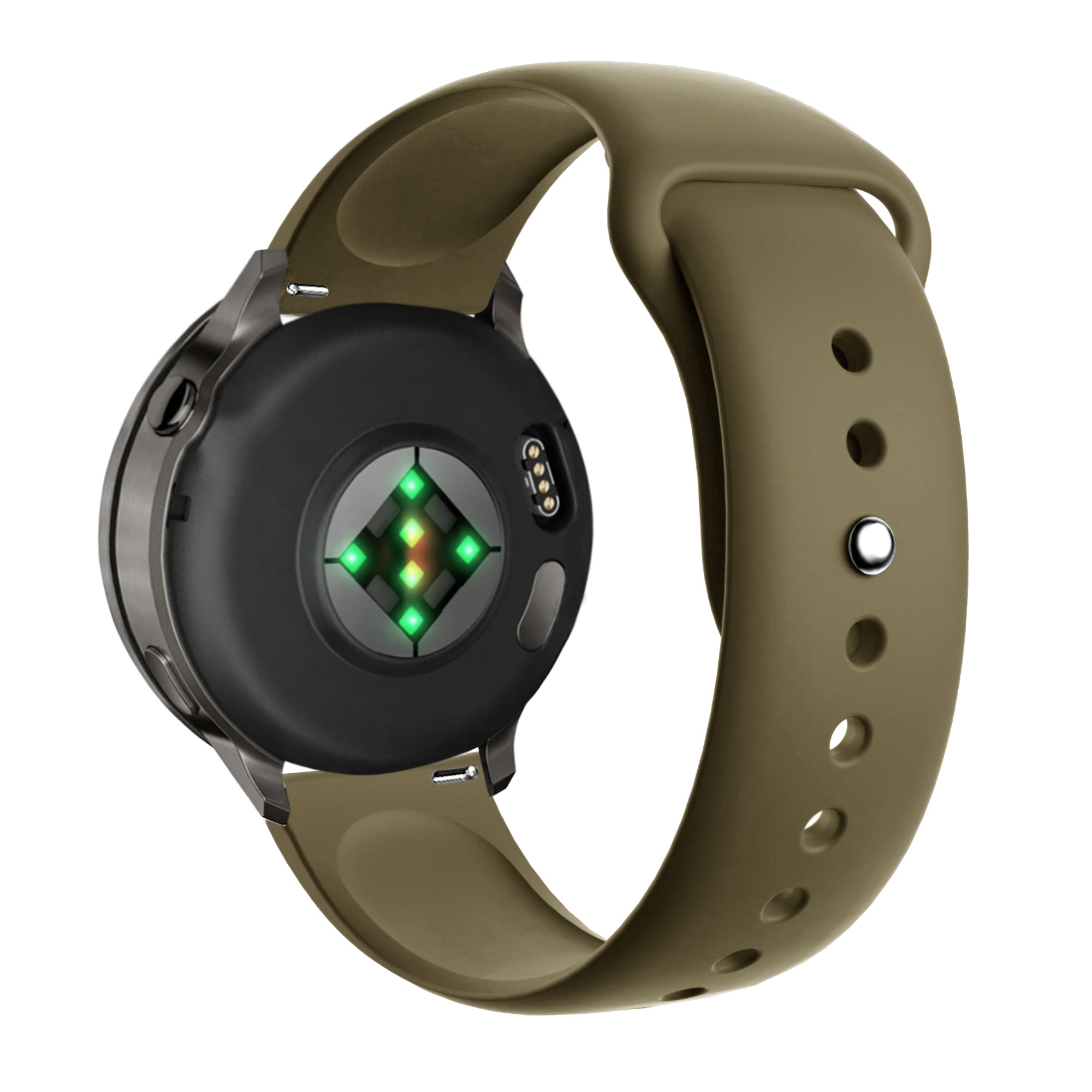 Bandz Garmin Forerunner 570 - 47mm sport band 'Deluxe' (olijf)