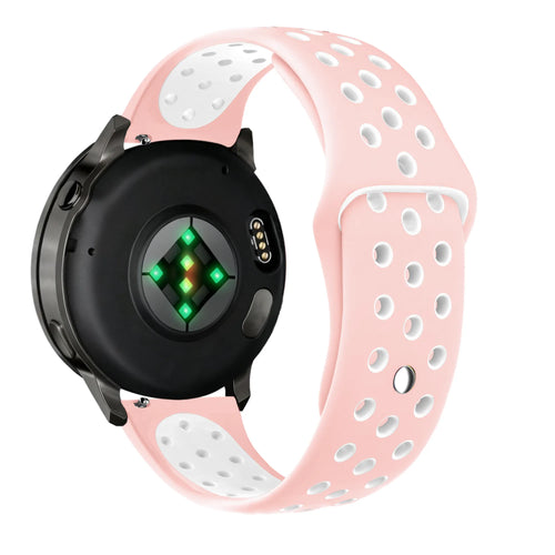 Bandz Garmin Forerunner 165 sport band 'Deluxe' (roze/wit)