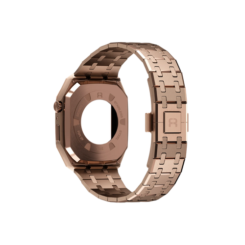 Reqior Apple Watch 45mm Kast met Stalen Band (Roségoud)