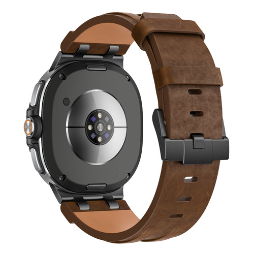 Samsung Galaxy Watch 8 - 40mm Solid Leather Strap (Dark Brown)