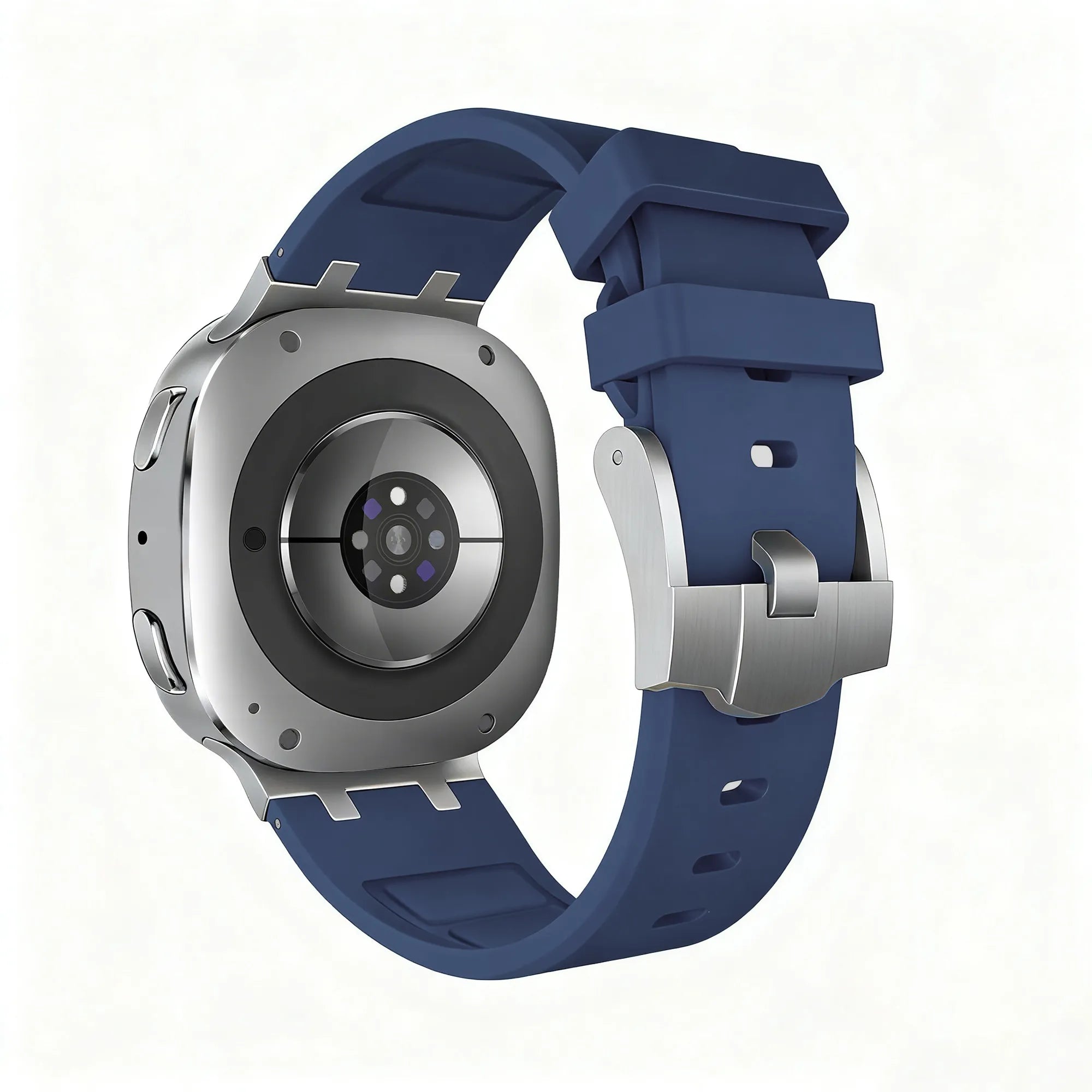 Bandz Samsung Galaxy Watch 8 - 44mm Silicone Strap 'Luxe Liquid' (Dark Blue)