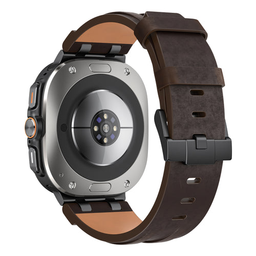 Samsung Galaxy Watch Ultra 2 Solid Leather Strap (Coffee)