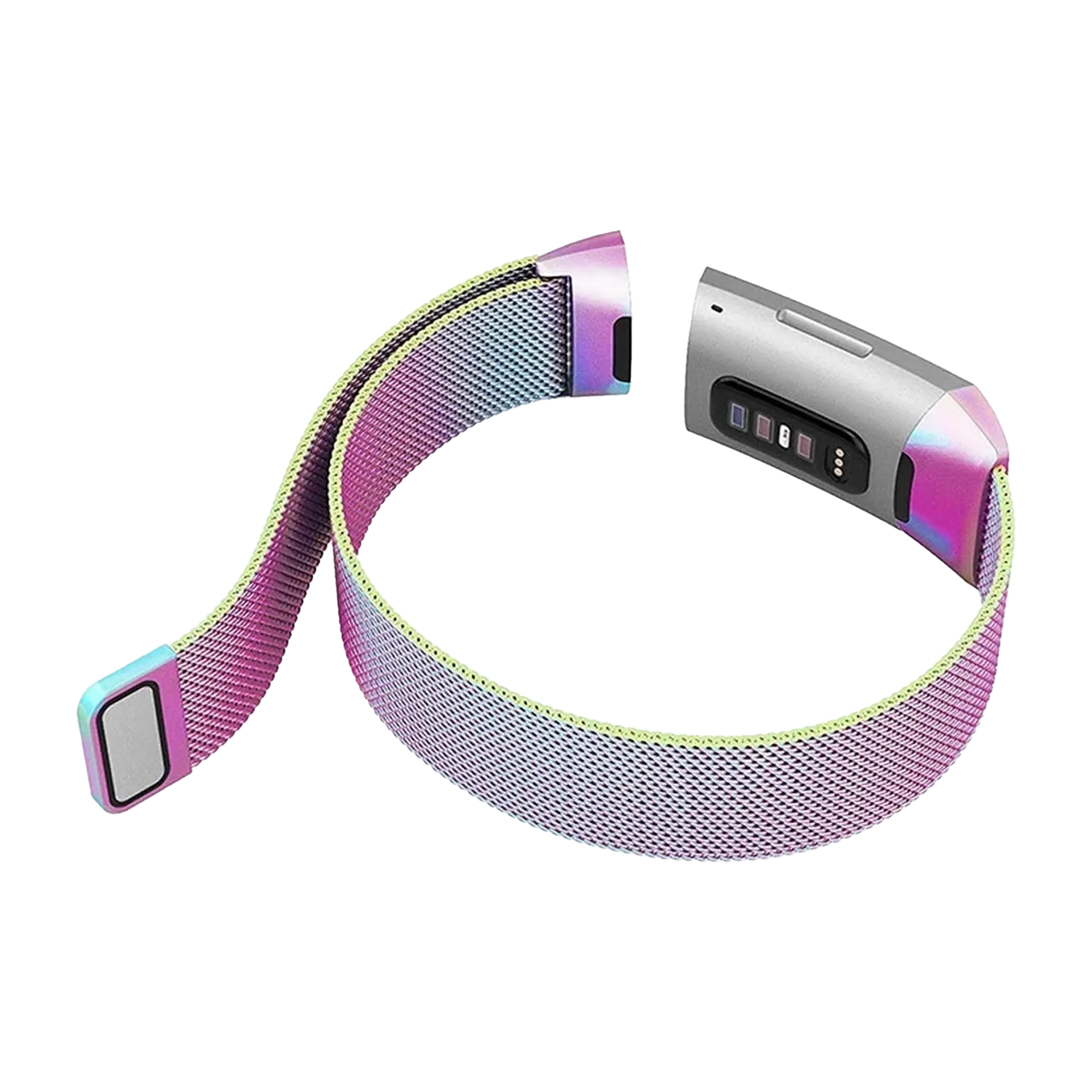 Fitbit Charge 4 Milanese band (regenboog)