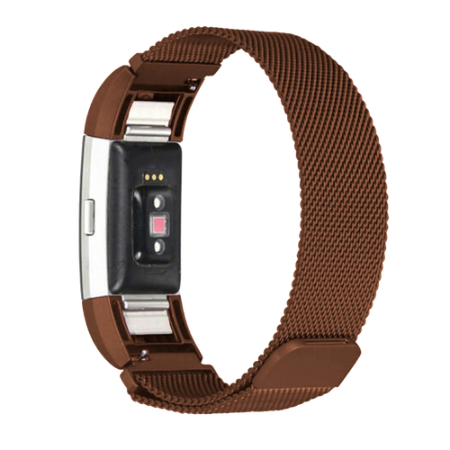 Fitbit Charge 3 Milanese band (bruin)
