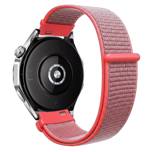 Nylon horlogeband 18mm universeel (roze/rood)