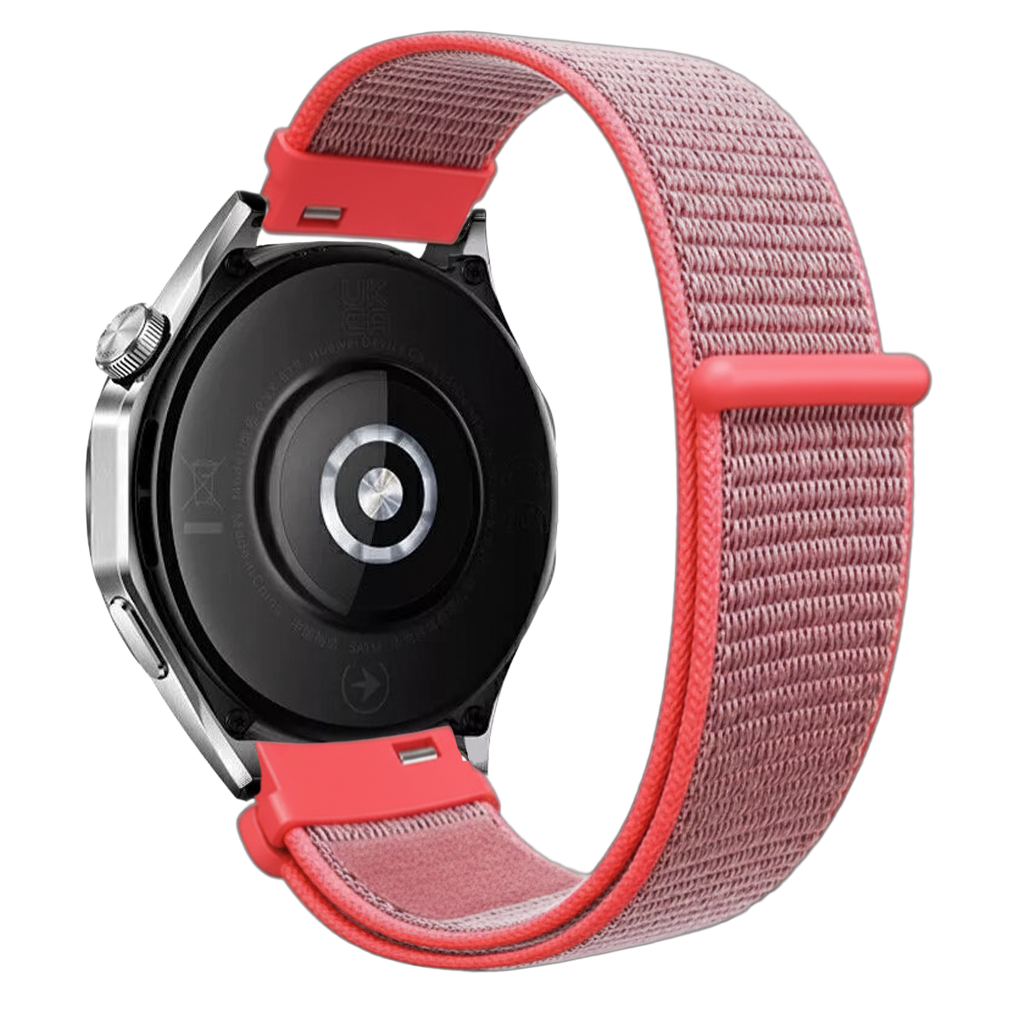 Withings ScanWatch 2 - 38mm nylon band (roze/rood)