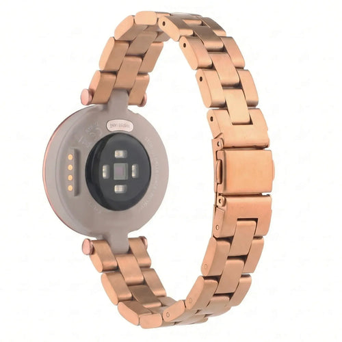 Steel Strap, rose gold, on a watch, 3/4 rear view
