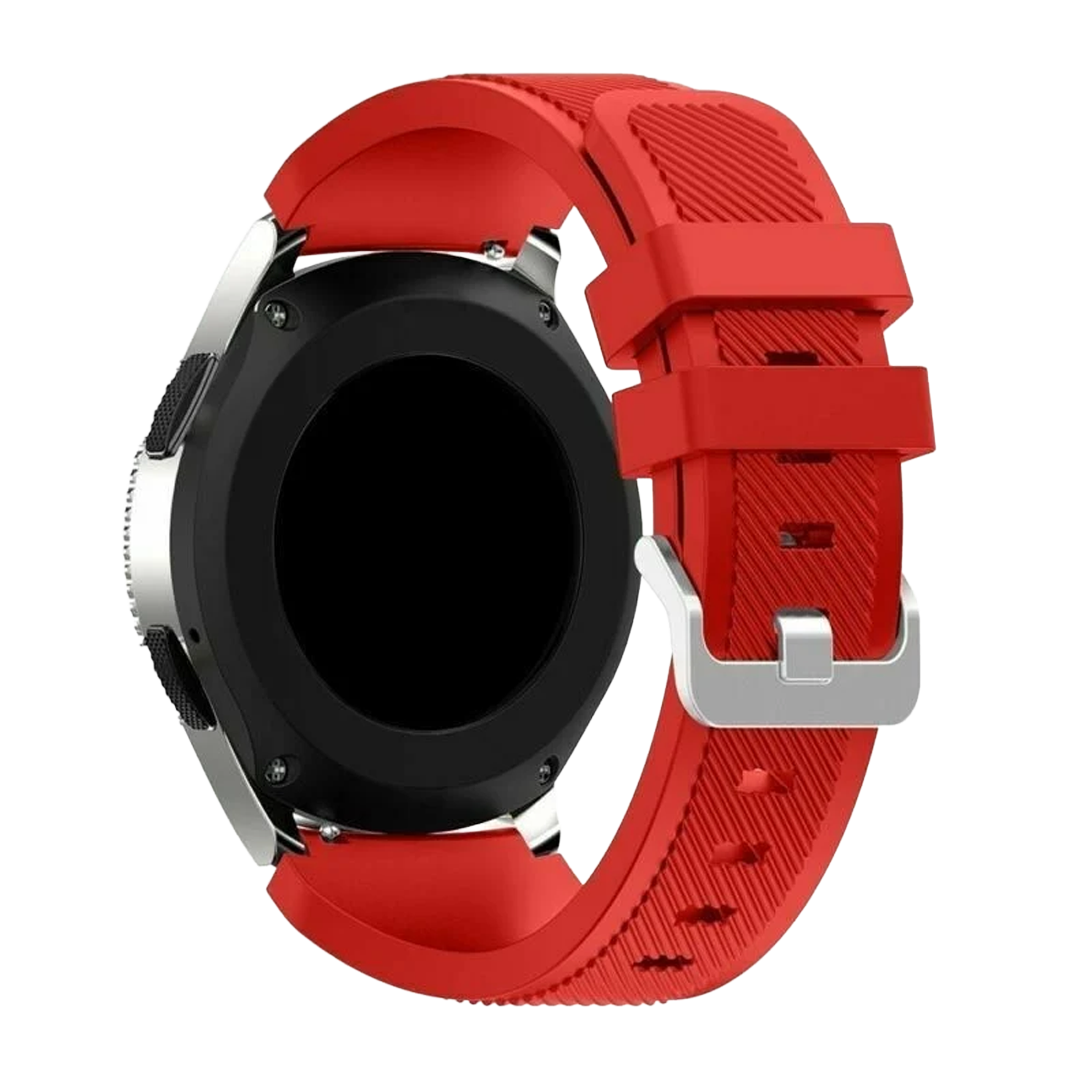 Siliconen horlogeband 22mm universeel (rood)