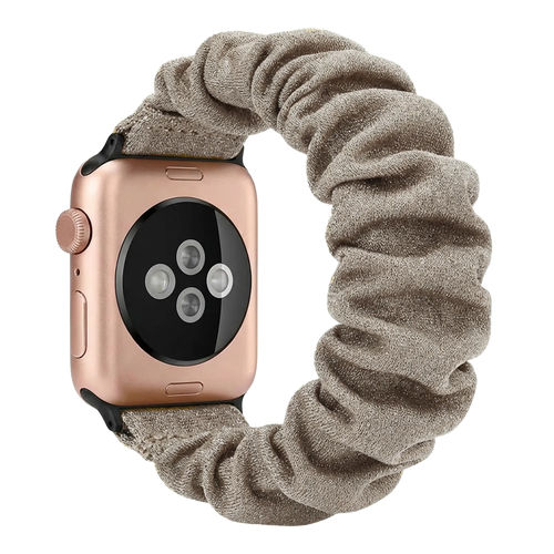 Apple Watch Scrunchie bandje (shiny beige)