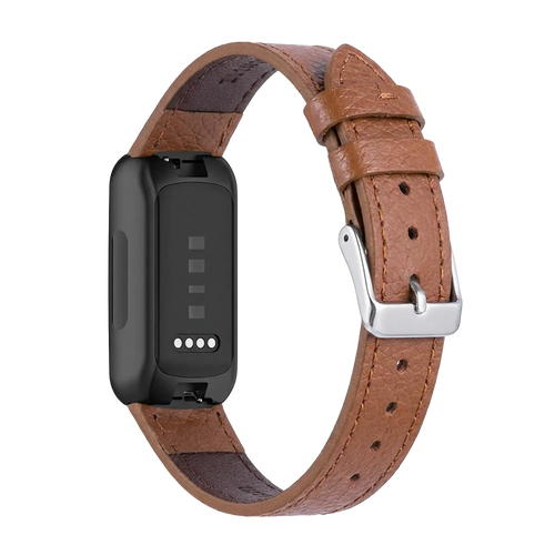 Fitbit Inspire 3 leren bandje (bruin)