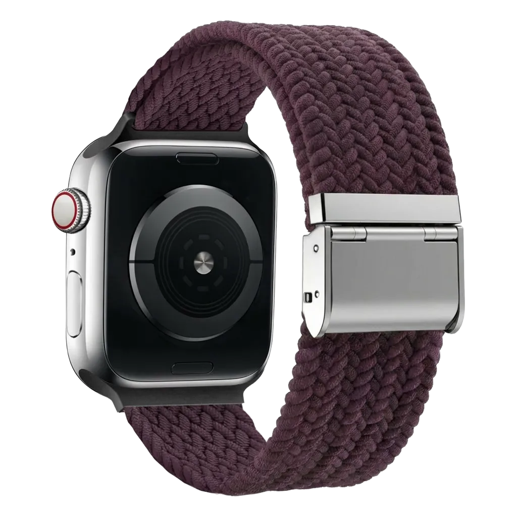 Apple Watch gevlochten bandje (dark cherry)