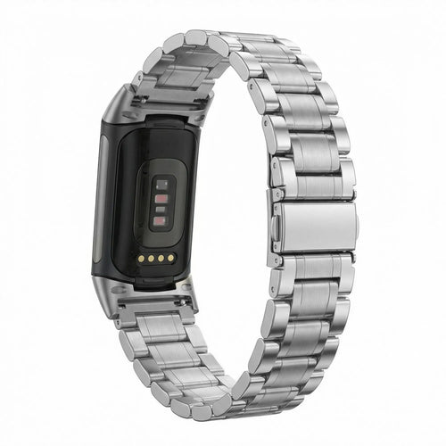 Fitbit Charge 6 metalen schakel band (zilver)