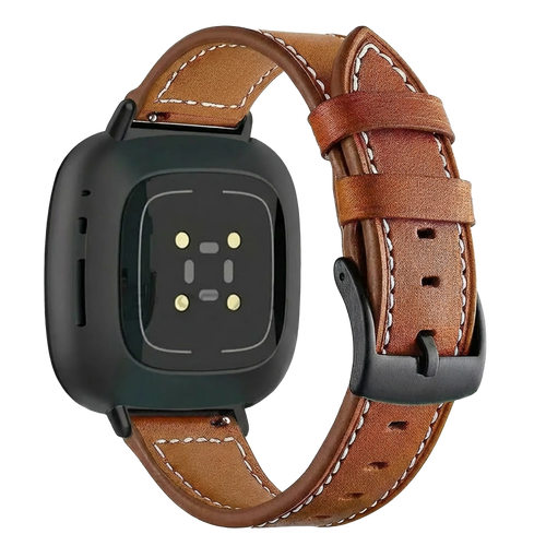 Fitbit Sense Modern Leather Strap (Brown)