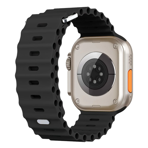 Apple Watch Ultra Ocean Strap with Snap Closure (Black)