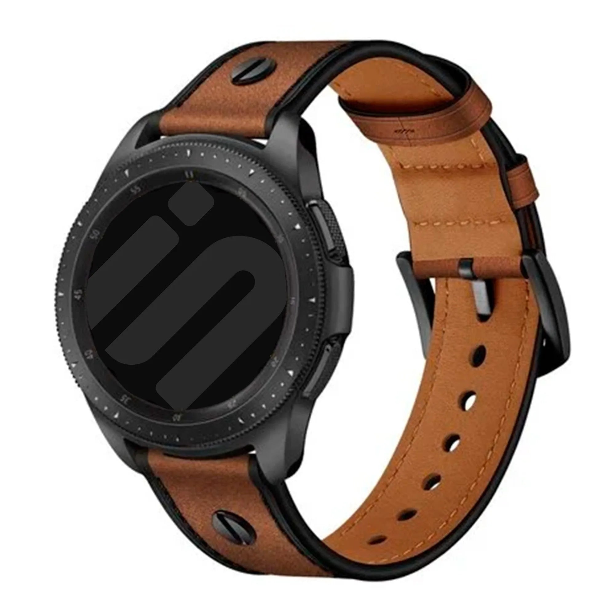 Suunto Race (S) geschroefde leren bandje (donkerbruin)
