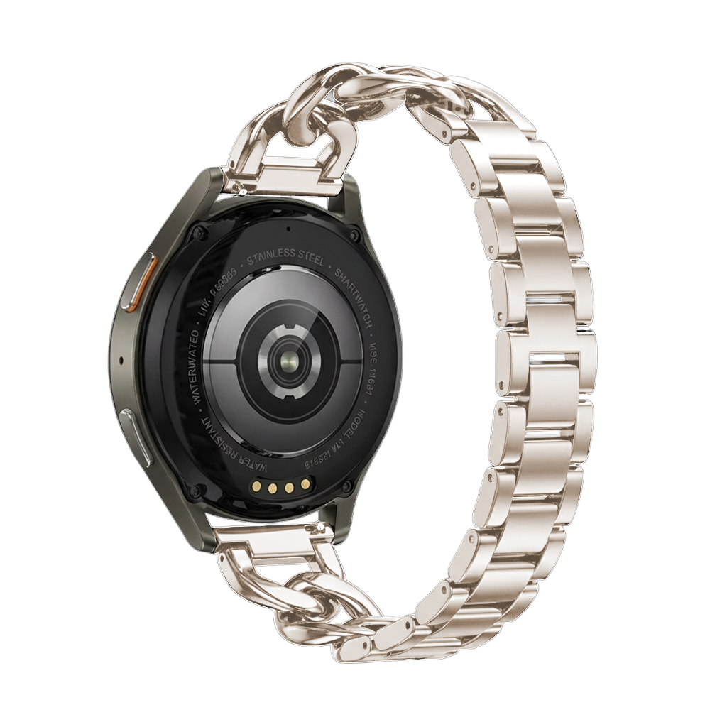 Samsung Galaxy Watch 42mm steel chain band (sterrenlicht)