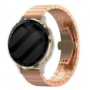 Metal Strap, rose gold, on a watch, 3/4 rear view