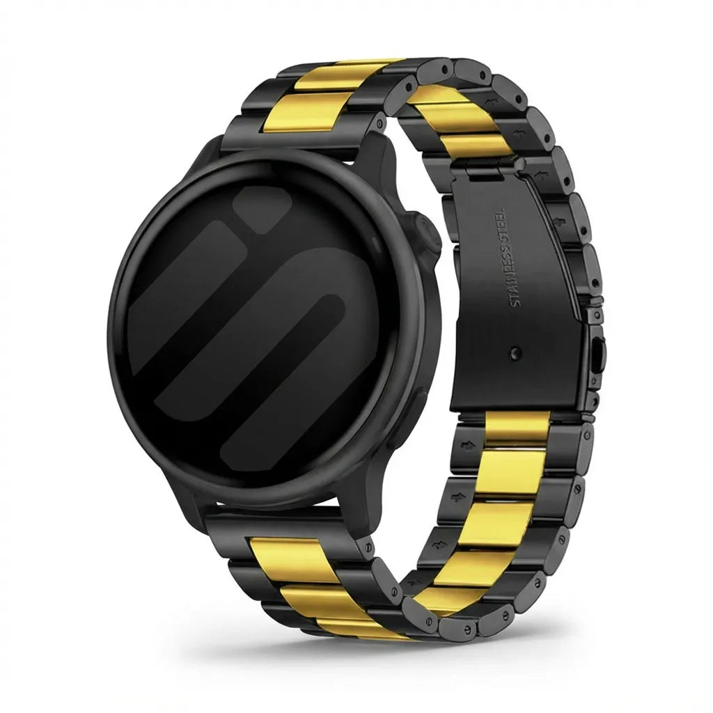 Garmin Vivoactive 6 stalen band (zwart/goud)