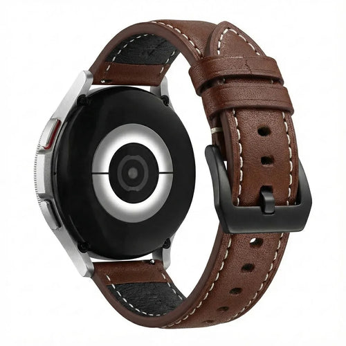 Coros Apex 4 - 46mm leren bandje (koffiebruin)