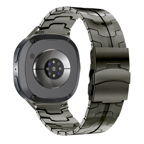 Bandz Samsung Galaxy Watch 8 - 40mm stalen band 'Iron' (grafiet)
