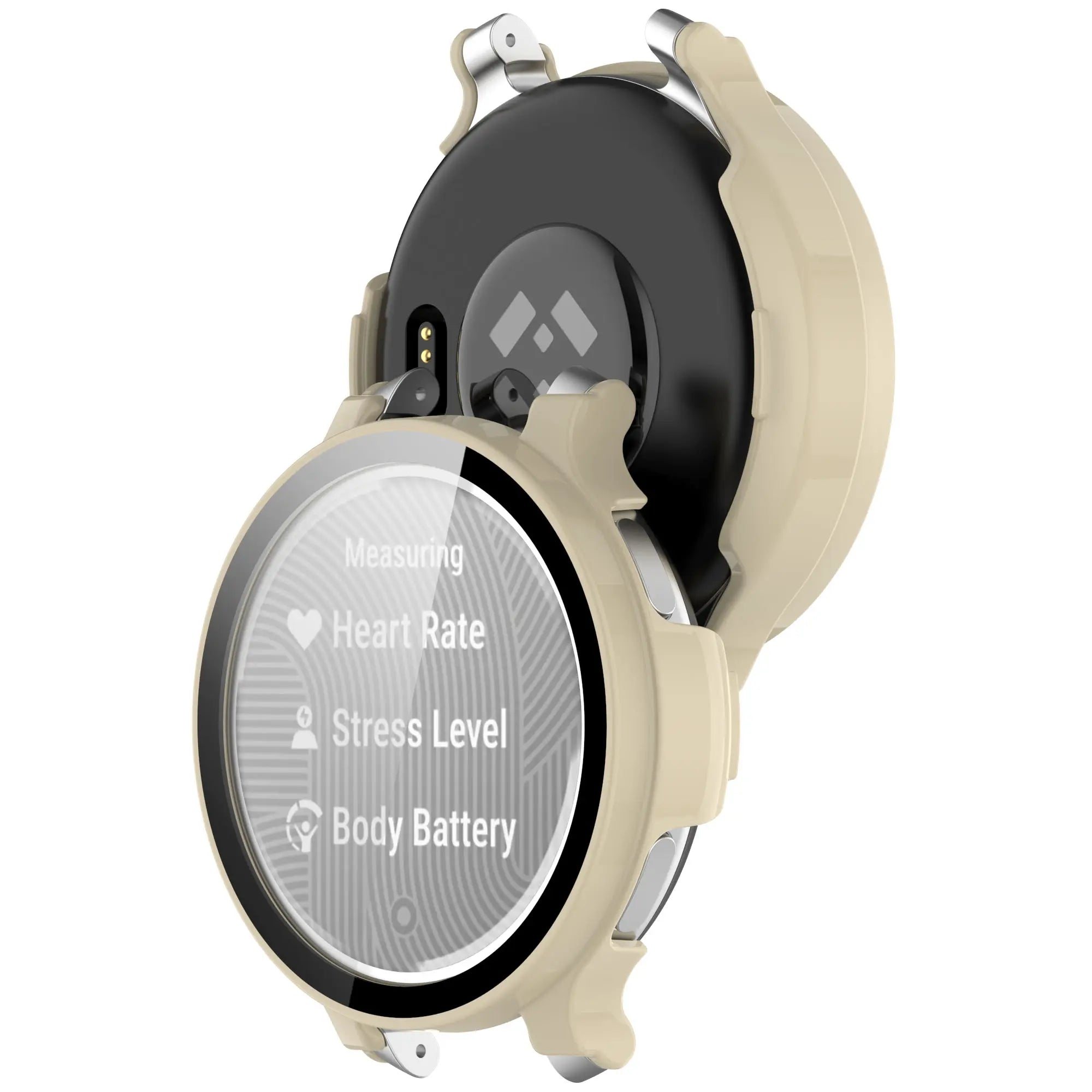 Garmin Lily 2 Active hard case met glas (beige)