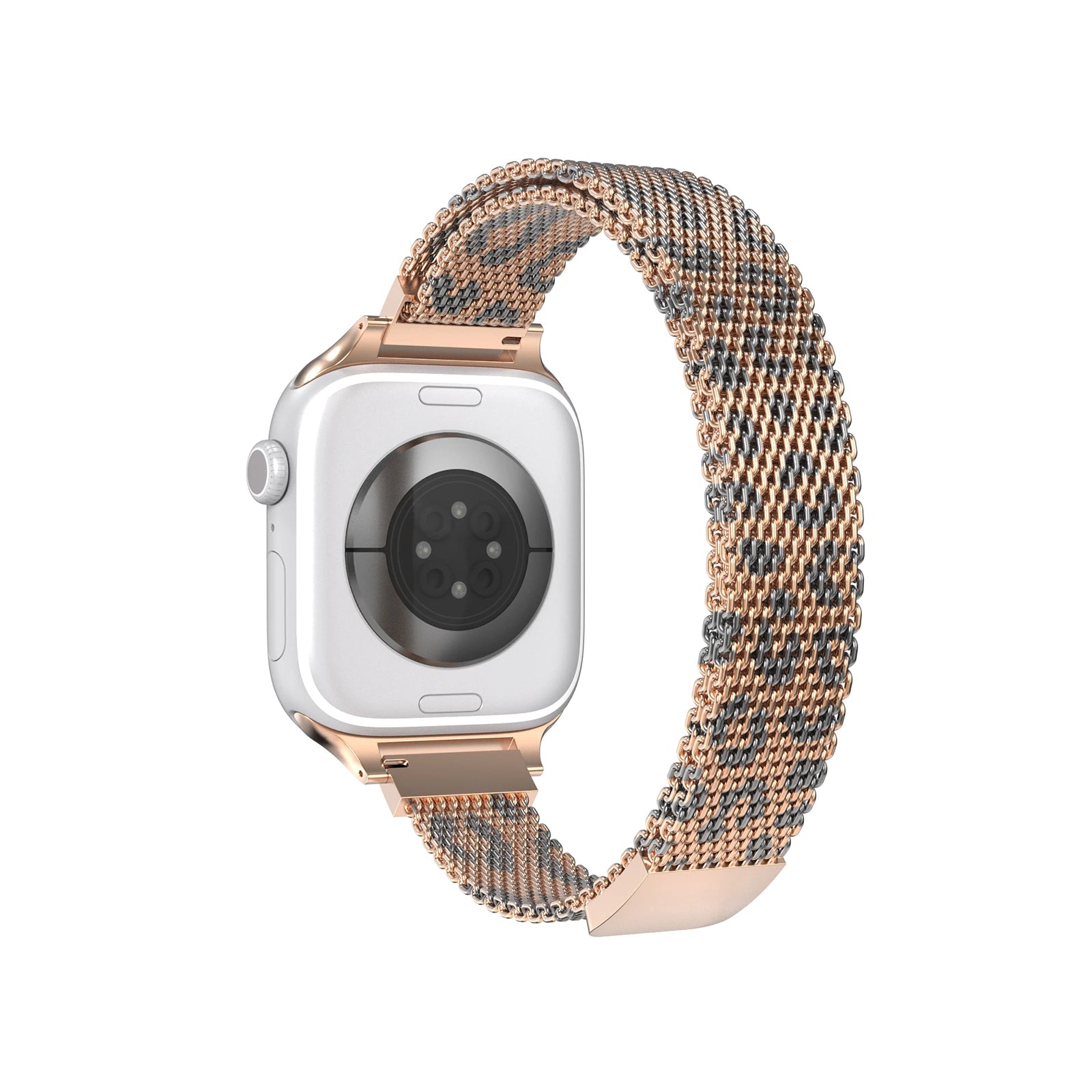 Apple Watch slim Milanese band (rose gold leopard)