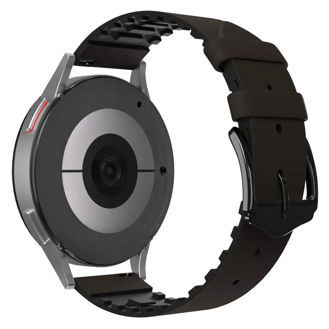 Amazfit Bip U (Pro) siliconen/leren bandje (bruin)