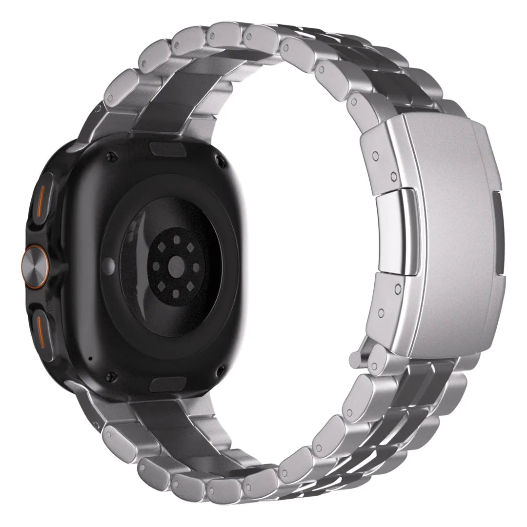Samsung Galaxy Watch Ultra 'square' titanium band (zilver)