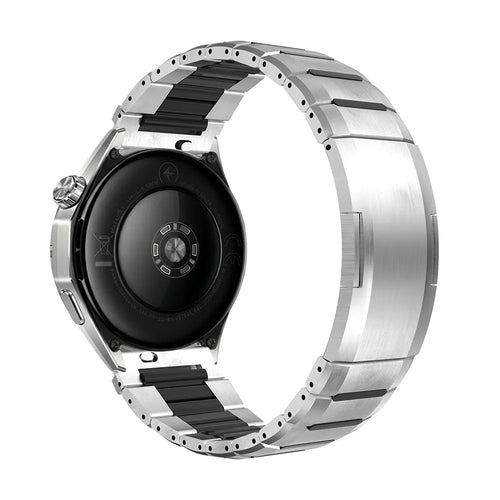 Oppo Watch X3 'One Push' stalen hybrid band (titanium/zwart)