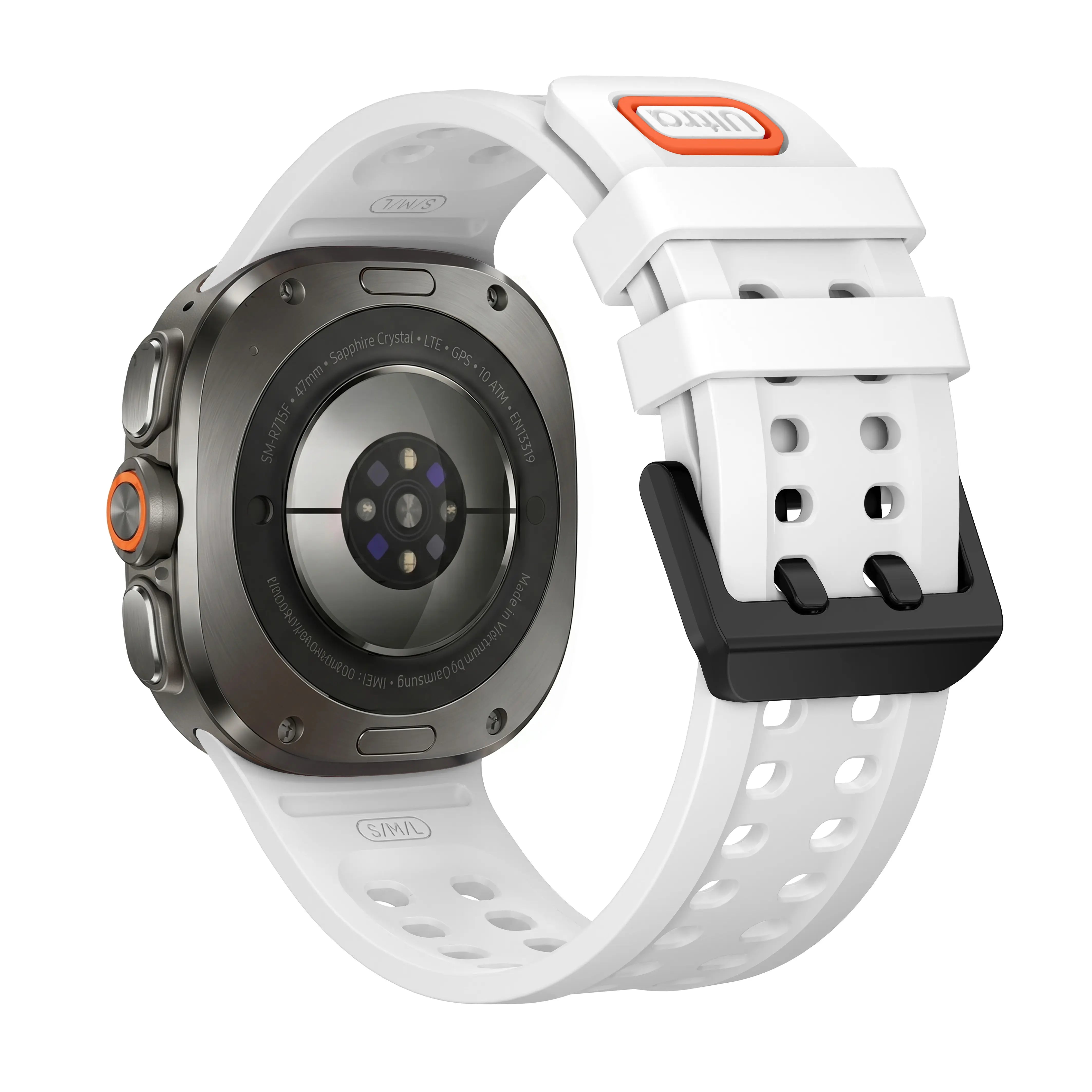 Samsung Galaxy Watch Ultra 2 siliconen bandje (wit)