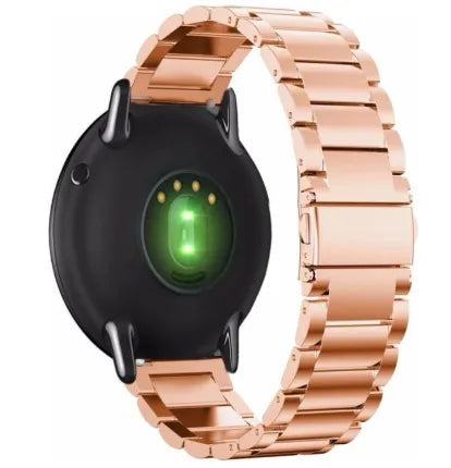 Steel Strap, rose gold, on a watch, 3/4 rear view
