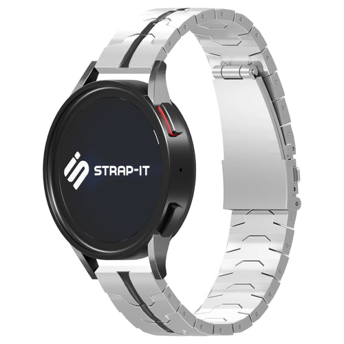 Xiaomi Amazfit Bip steel iron band (zilver/zwart)