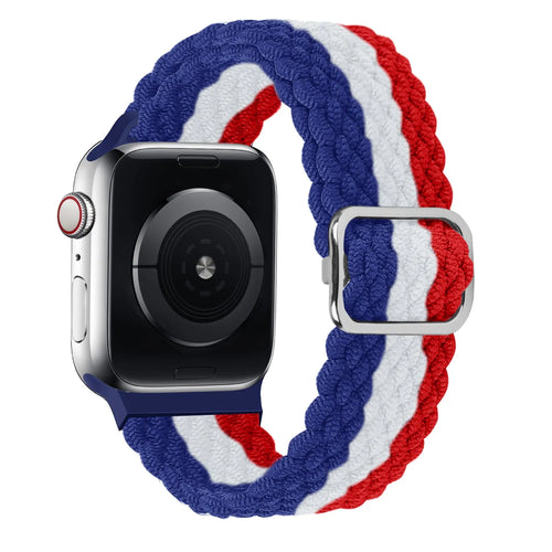 Braided Nylon Strap, on a watch, 3/4 rear view