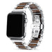 Apple Watch stalen/houten bandje (zilver/bruin)