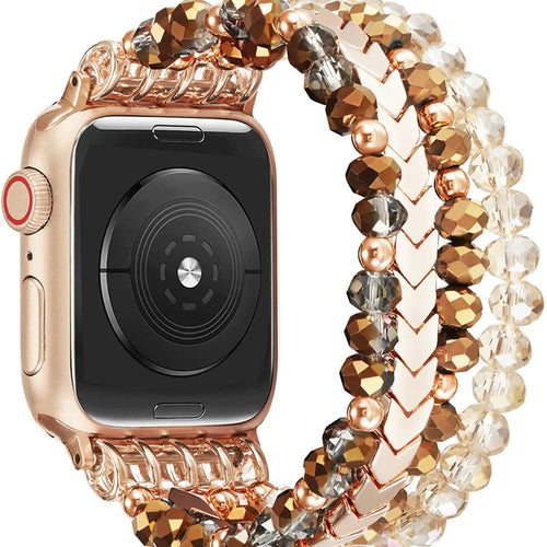 Apple Watch kralen bandje (koffiebruin)