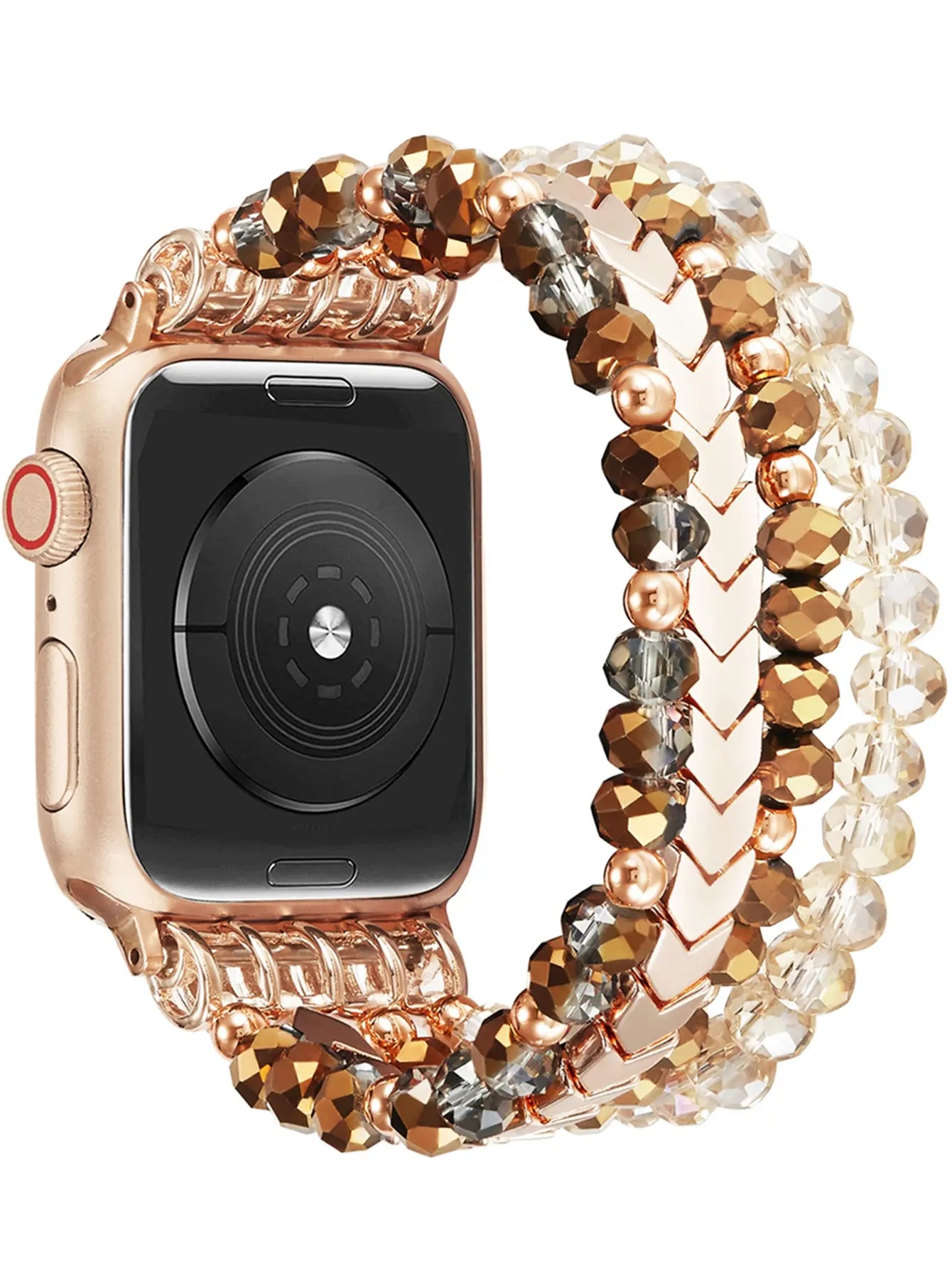 Apple Watch kralen bandje (koffiebruin)