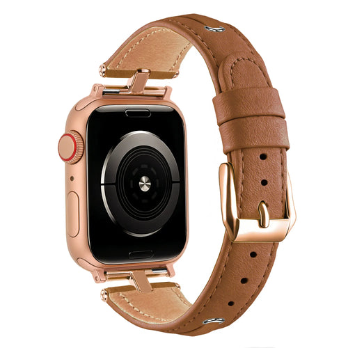 Bandz Apple Watch lederen band 'T-Belt' (bruin)