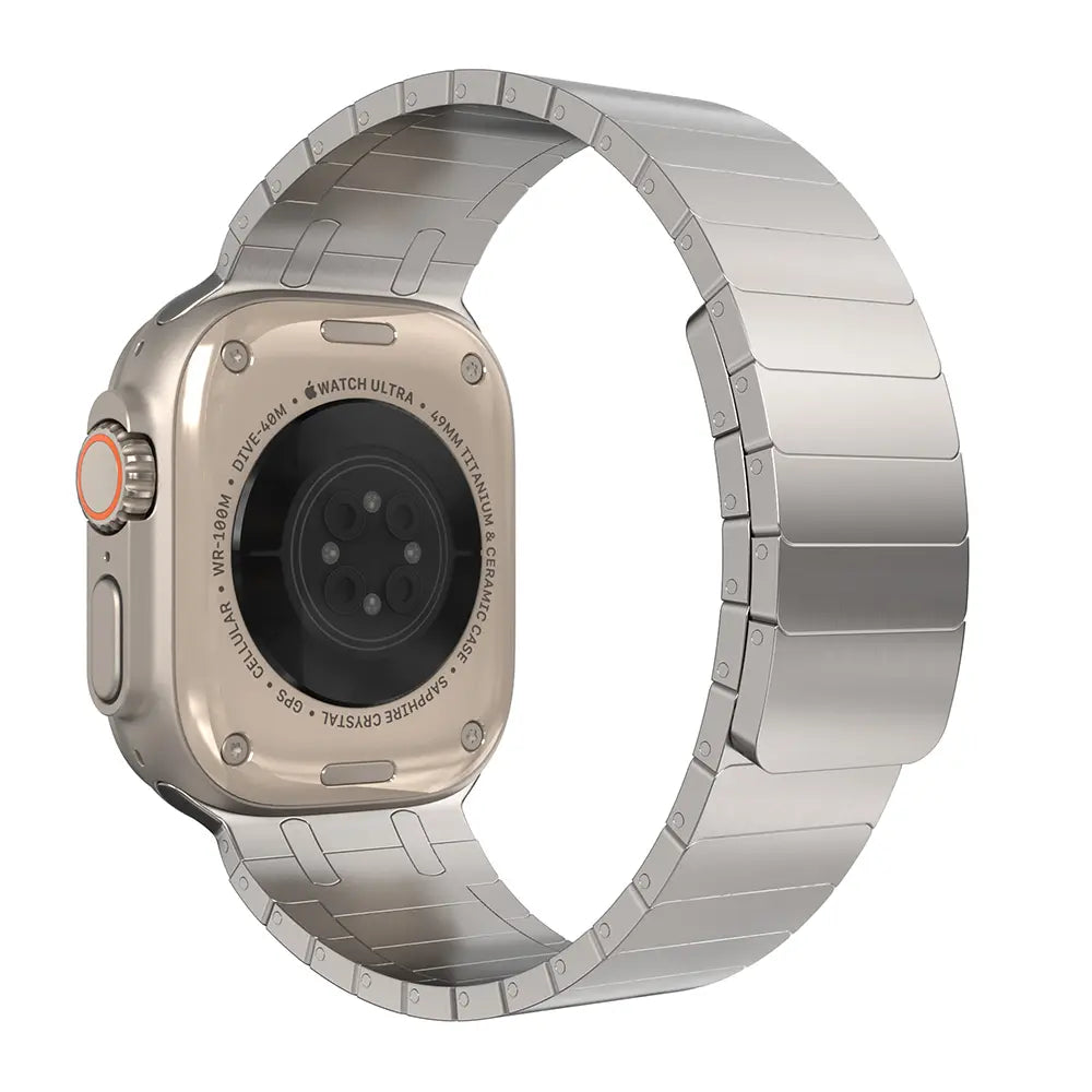 Apple Watch premium magnetische stalen band (titanium goud)